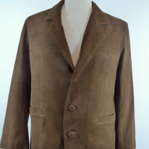 BETTINA RIZZI ARGENTINA BROWN SUEDE COAT BLAZER M